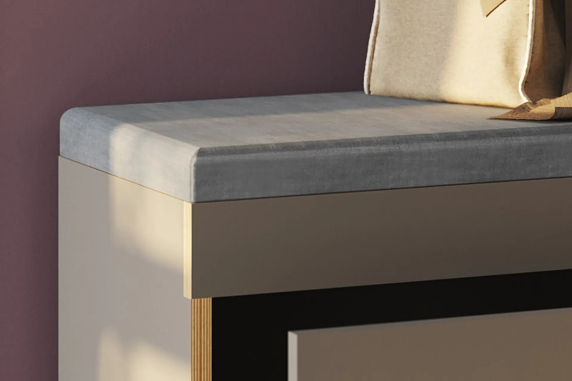 Seat Cushion for Storage Bench Muller Small Living